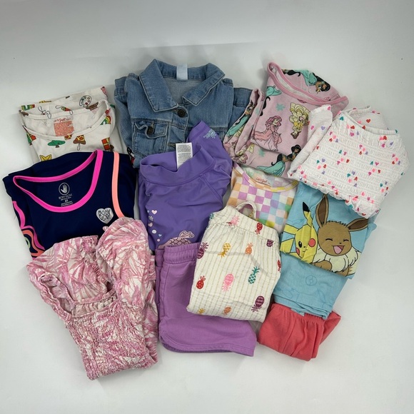 Bundle/ lot of 14 -Colorful 6/7 Girl Clothing - Picture 2 of 14